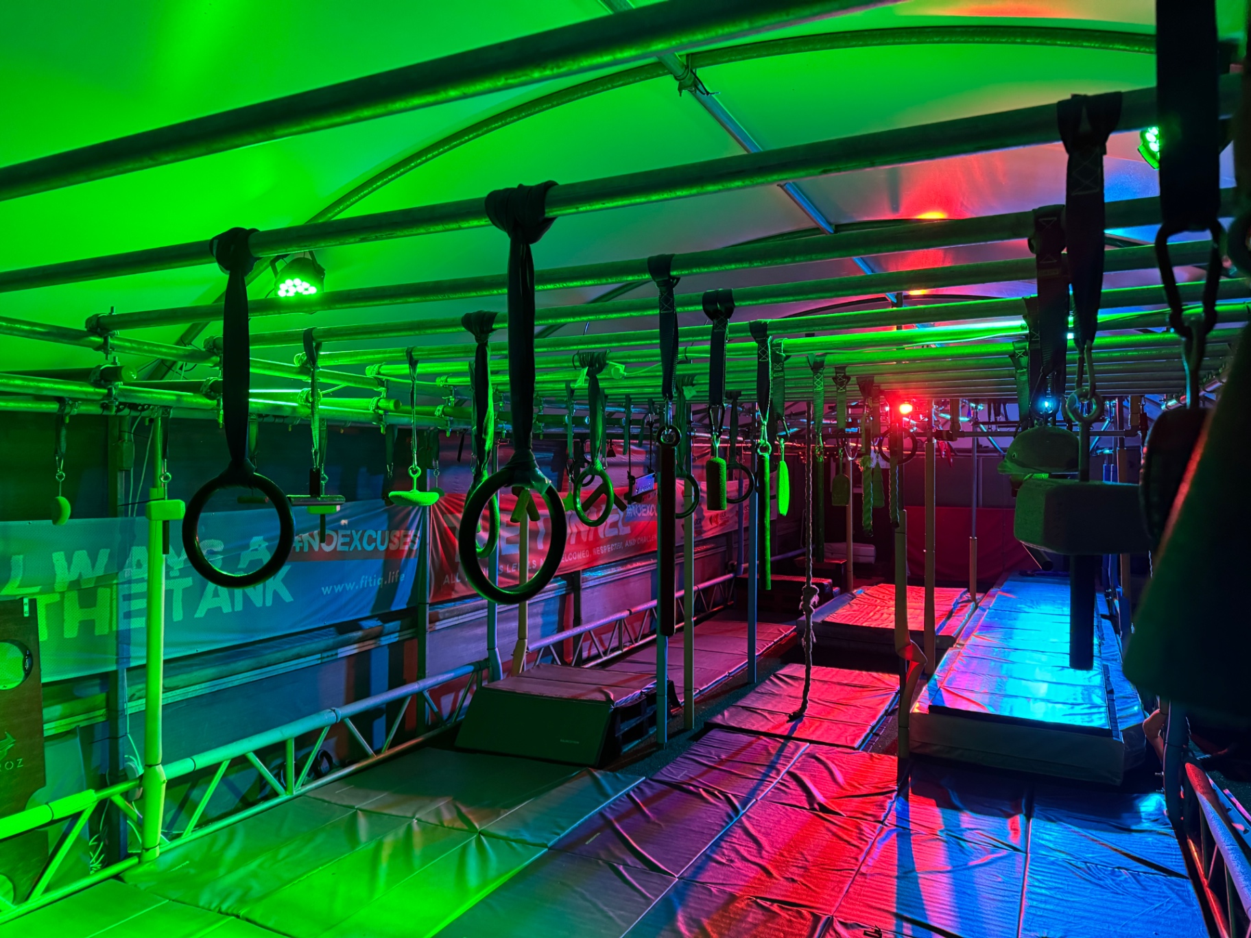 FITIQ indoor OCR rig under coloured lights